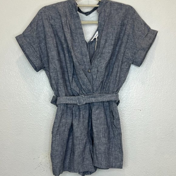 NWT HEARTLOOM Chambray Mikella Linen Romper Size XS - Picture 4 of 6